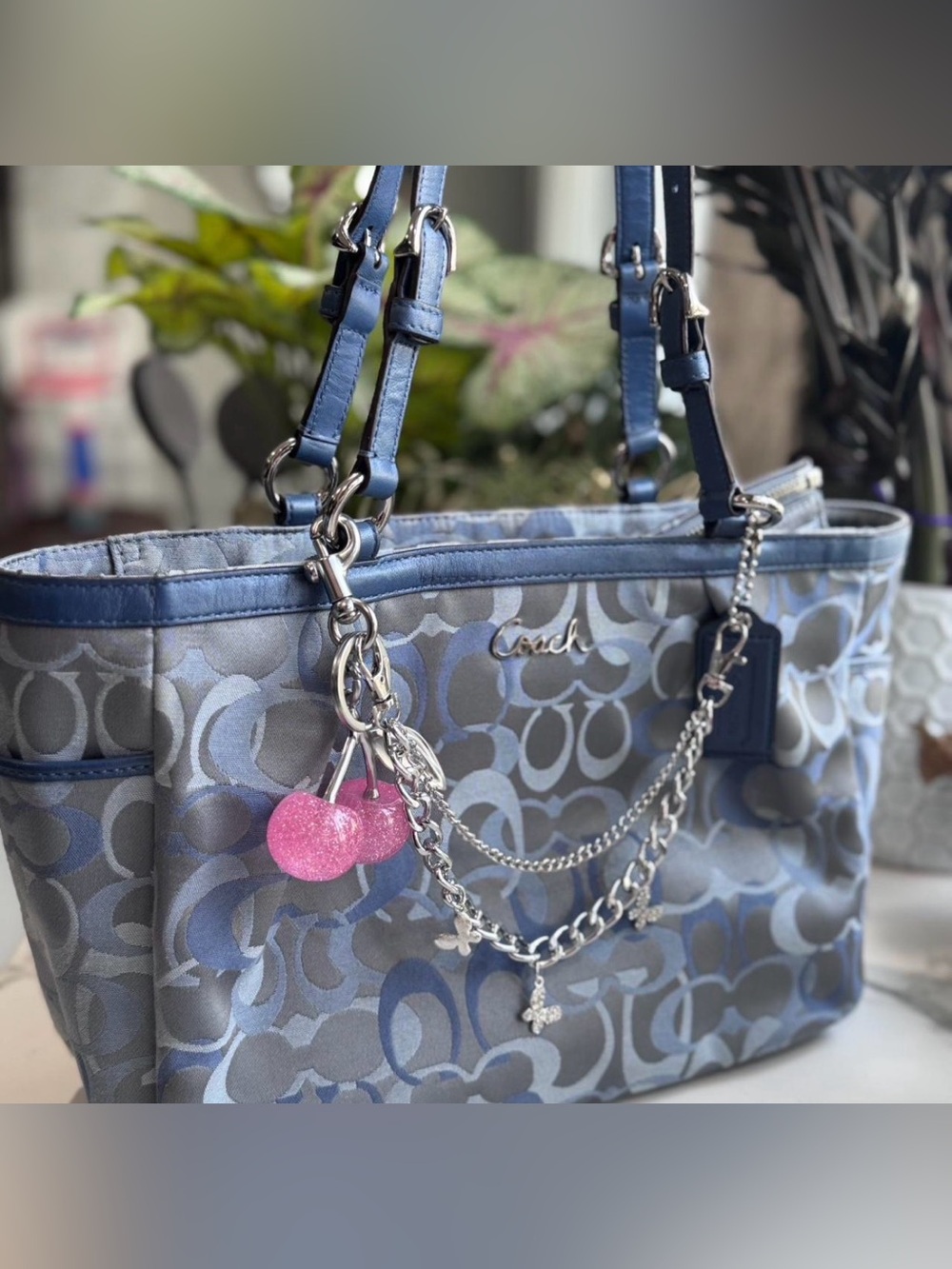 Coach Blue Signature Optic Large Tote 🩵💙